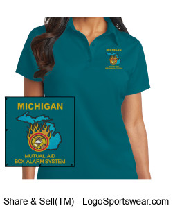 MABAS Ladies Polo - Teal Design Zoom
